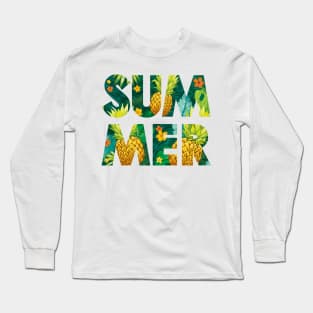 Summer Fonts Typography Long Sleeve T-Shirt